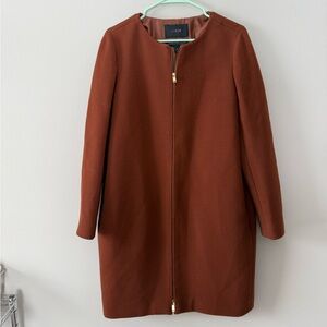 J. Crew double cloth collarless coat
